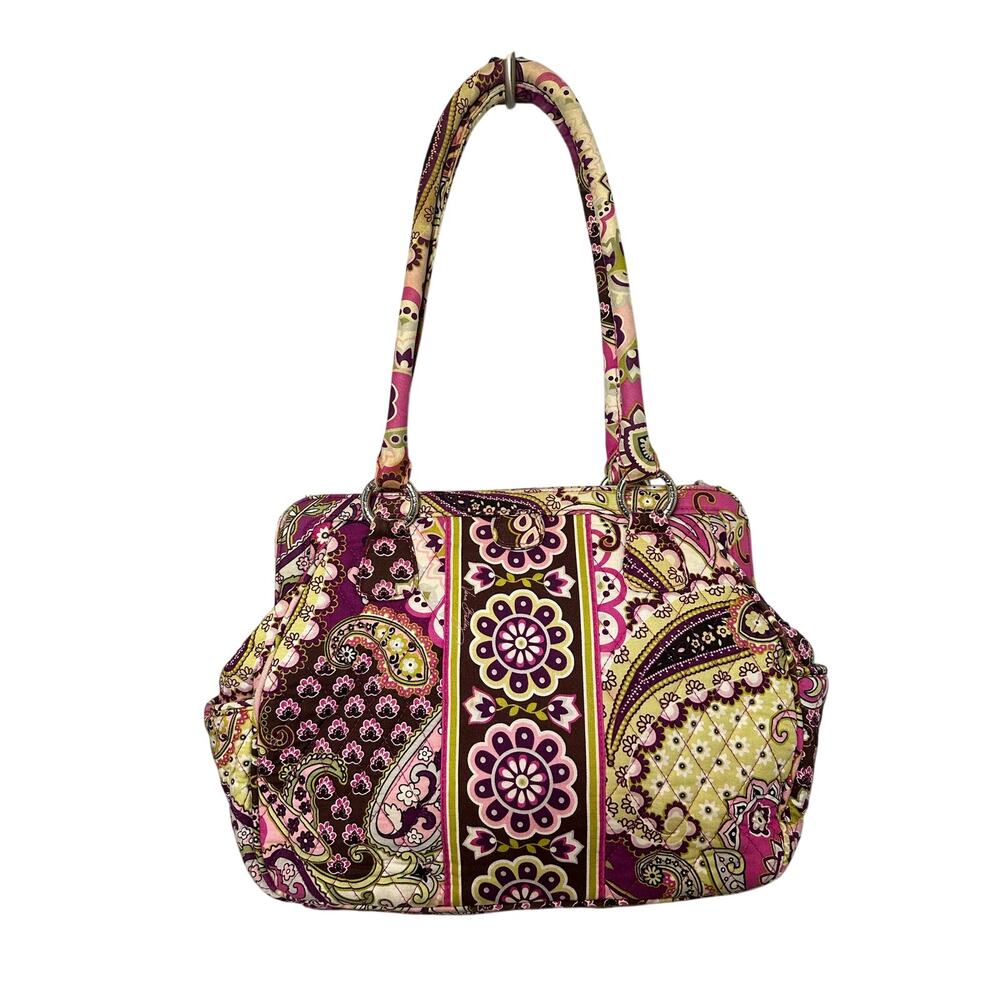 Vera Bradley Medium Bag Tote In Retired Very Berry Paisley Pattern Super Clean